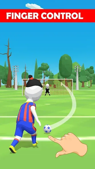 Stickman Freekick: Soccer game МОД/Взлом [Бесконечные деньги, Монеты и Мега MOD] Screenshot 1