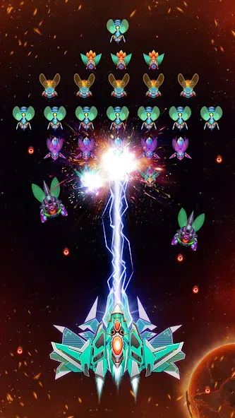 Galaxy Attack - Alien Shooter (Гэлэкси аттак) МОД/Взлом [Все открыто, Дополнительные деньги и Меню MOD] Screenshot 1