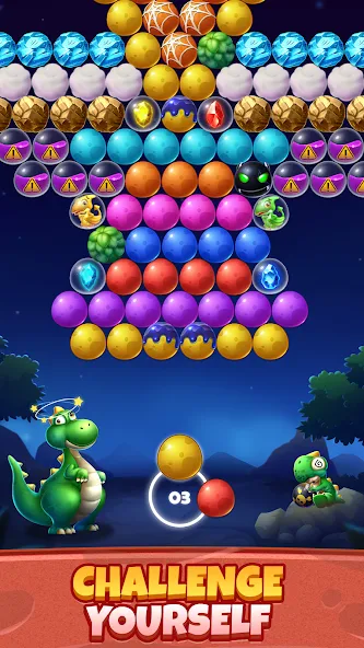 Bubble Shooter Primitive Eggs (Бабл Шутер Примитивные Яйца) МОД/Взлом [Меню, Бесконечные монеты и Открытые уровни] Screenshot 5