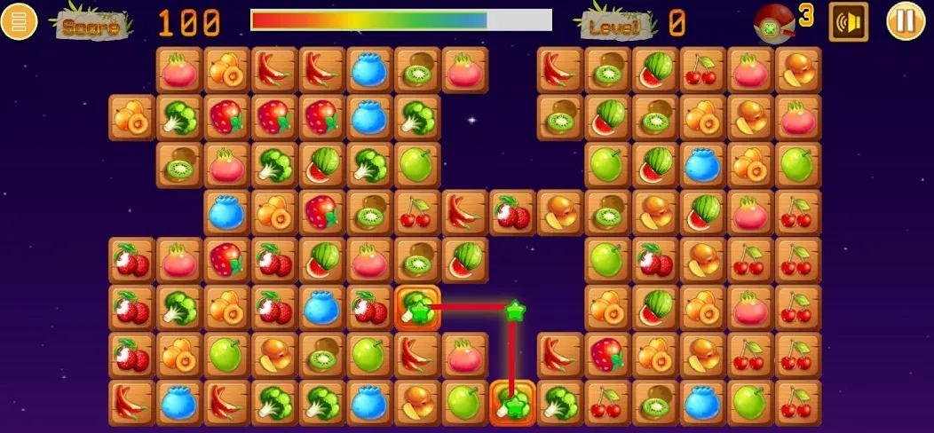 Link fruits - fruit match pair МОД/Взлом [Много денег, Монет и Все открыто] Screenshot 5