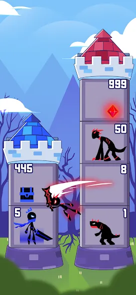 Hero Castle War: Tower Attack (Хиро Касл Вар) МОД/Взлом [Деньги, Монеты и Меню MOD] Screenshot 1