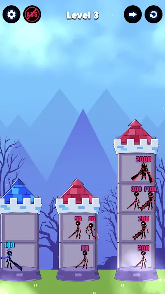 Hero Castle War: Tower Attack (Хиро Касл Вар) МОД/Взлом [Деньги, Монеты и Меню MOD] Screenshot 3