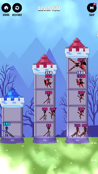 Hero Castle War: Tower Attack (Хиро Касл Вар) МОД/Взлом [Деньги, Монеты и Меню MOD] Screenshot 5