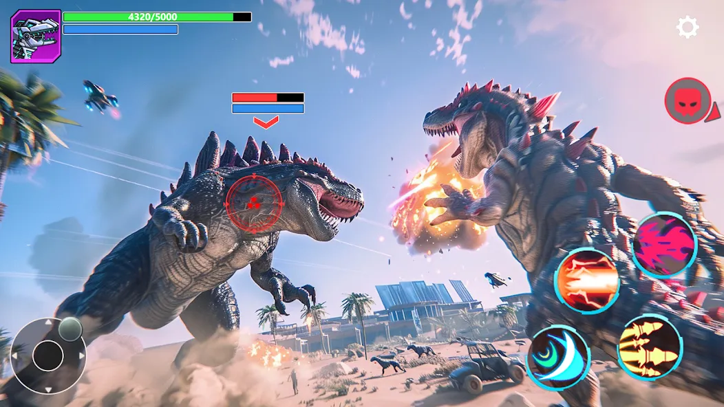 Mech War: Jurassic Dinosaur (Мех Батл) МОД/Взлом [Много денег, Монет и Все открыто] Screenshot 1