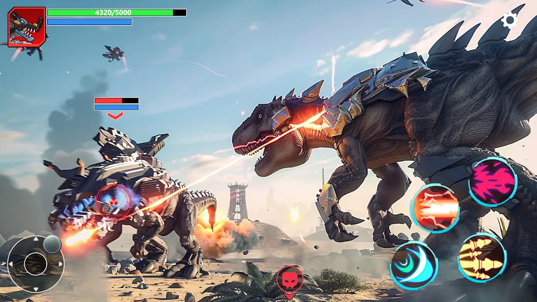 Mech War: Jurassic Dinosaur (Мех Батл) МОД/Взлом [Много денег, Монет и Все открыто] Screenshot 3