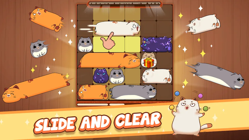 Haru Cats: Cute Sliding Puzzle (Хару Кэтс) МОД/Взлом [Много денег, Монет и Все открыто] Screenshot 1