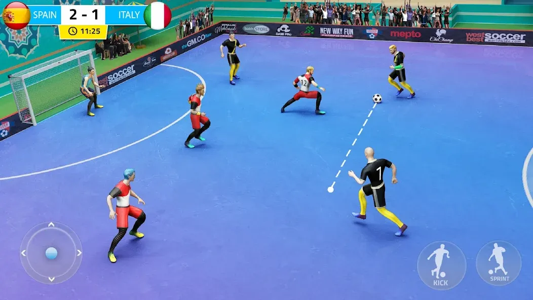Indoor Futsal: Football Games (Индор Футзал) МОД/Взлом [Все открыто, Дополнительные деньги и Меню MOD] Screenshot 1