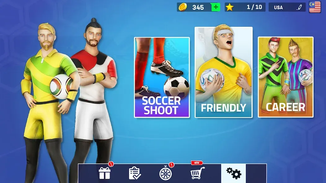 Indoor Futsal: Football Games (Индор Футзал) МОД/Взлом [Все открыто, Дополнительные деньги и Меню MOD] Screenshot 3