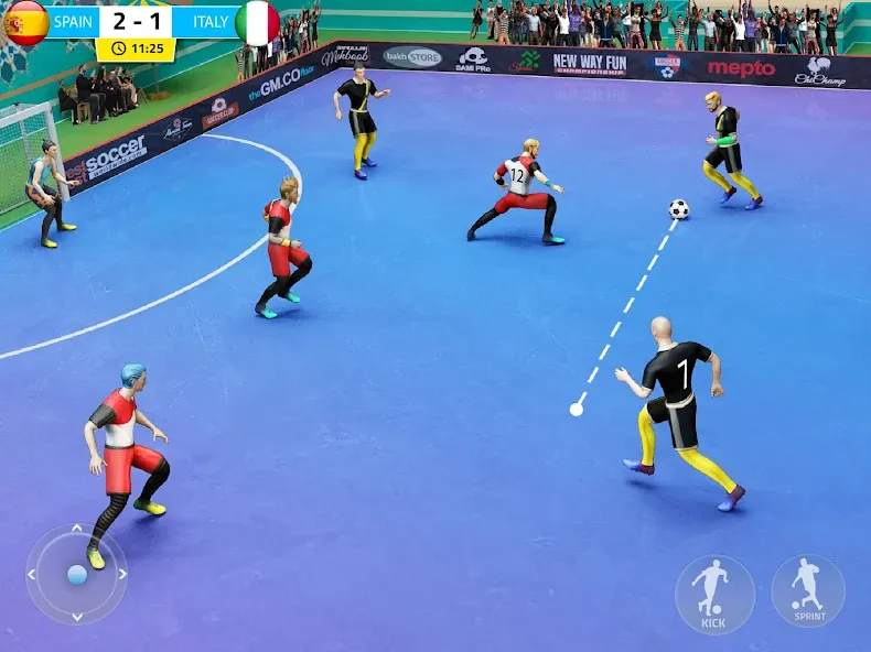 Indoor Futsal: Football Games (Индор Футзал) МОД/Взлом [Все открыто, Дополнительные деньги и Меню MOD] Screenshot 5