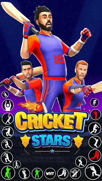 Play Cricket Games (Плей Крикет Геймс) МОД/Взлом [Меню, Бесконечные монеты и Открытые уровни] Screenshot 4