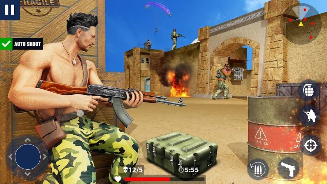 War Zone: Gun Shooting Games (Уор Зоун) МОД/Взлом [Все открыто, Дополнительные деньги и Меню MOD] Screenshot 4