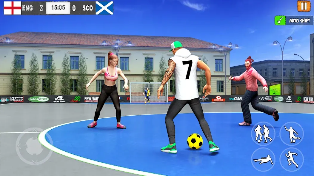 Street Football: Futsal Games (Стрит Футбол) МОД/Взлом [Меню, Бесконечные монеты и Открытые уровни] Screenshot 2