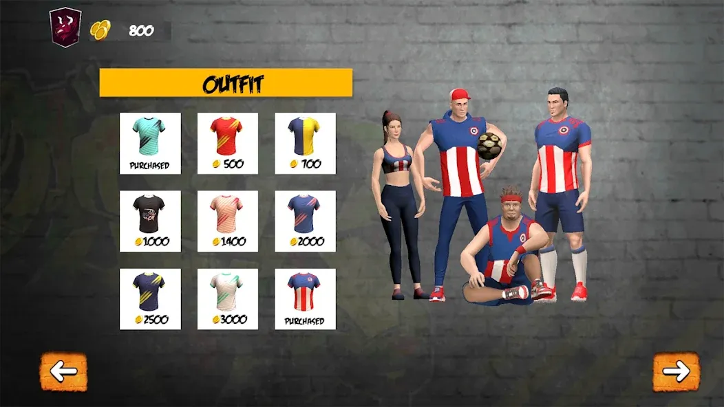 Street Football: Futsal Games (Стрит Футбол) МОД/Взлом [Меню, Бесконечные монеты и Открытые уровни] Screenshot 4
