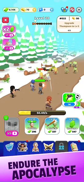 Survivor Idle Run: Z-RPG МОД/Взлом [Бесконечные деньги, Монеты и Мега MOD] Screenshot 3