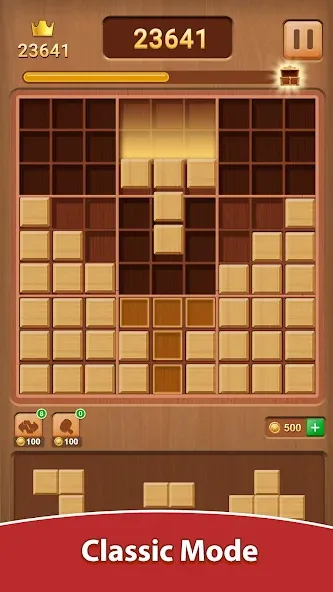 Wood Block Puzzle (Вуд Блок Пазл) МОД/Взлом [Все открыто, Дополнительные деньги и Меню MOD] Screenshot 1