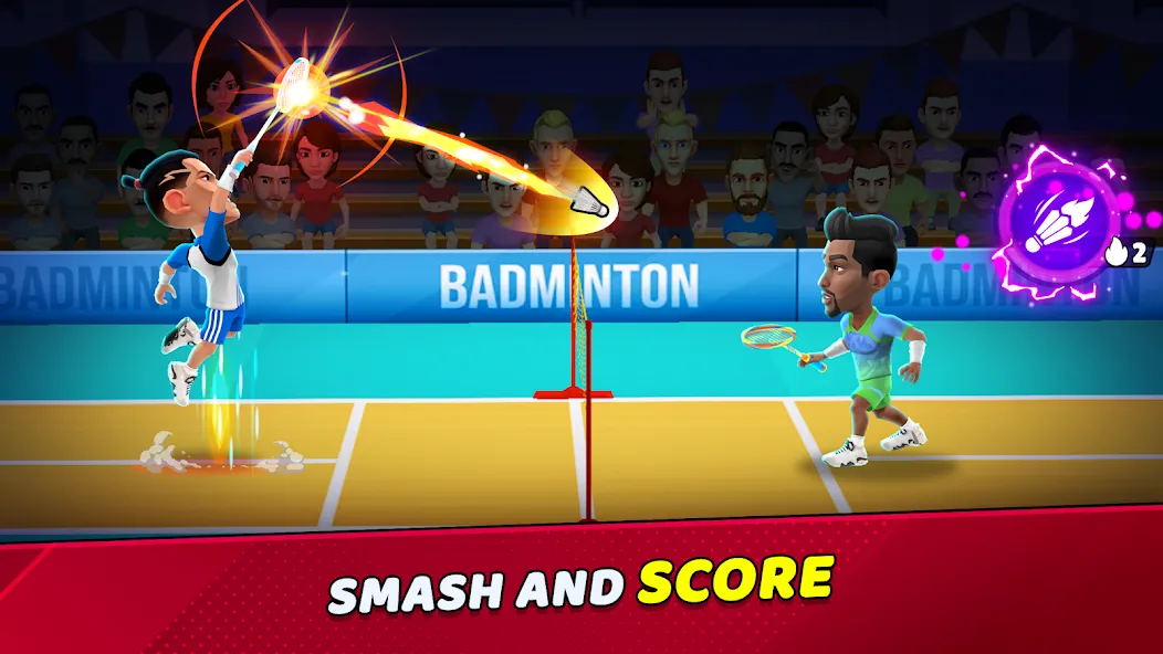Badminton Clash 3D (Бадминтон Клаш 3D) МОД/Взлом [Много денег, Монет и Все открыто] Screenshot 1