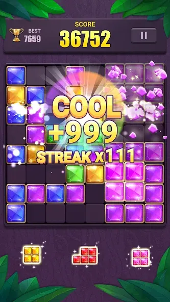 Block Puzzle: Jewel Blast Game МОД/Взлом [Меню, Бесконечные монеты и Открытые уровни] Screenshot 5