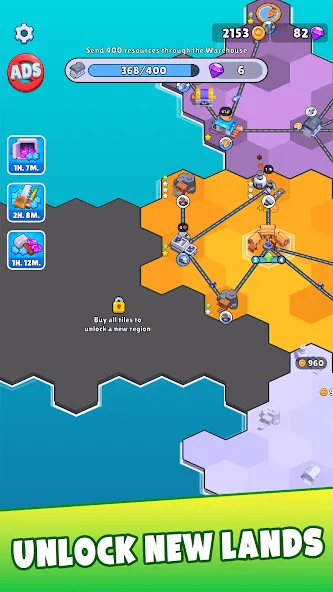 States Builder: Trade Empire (Ресурсер) МОД/Взлом [Меню, Бесконечные монеты и Открытые уровни] Screenshot 4