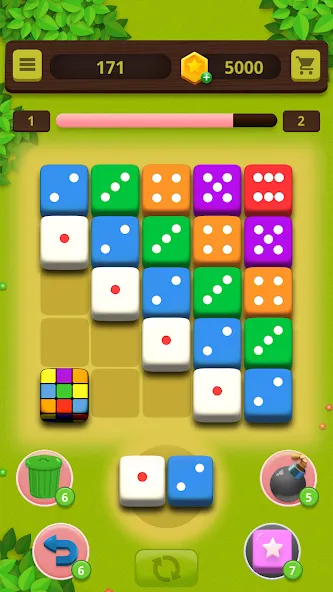 Dice Craft - Merge Puzzle (Дайс Крафт) МОД/Взлом [Много монет, Открытые уровни и Мега MOD] Screenshot 1