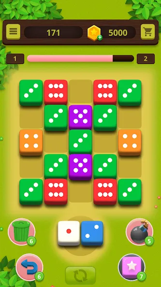 Dice Craft - Merge Puzzle (Дайс Крафт) МОД/Взлом [Много монет, Открытые уровни и Мега MOD] Screenshot 4