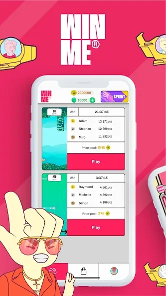 Win Me (Вин Ми) МОД/Взлом [Много монет, Открытые уровни и Мега MOD] Screenshot 1
