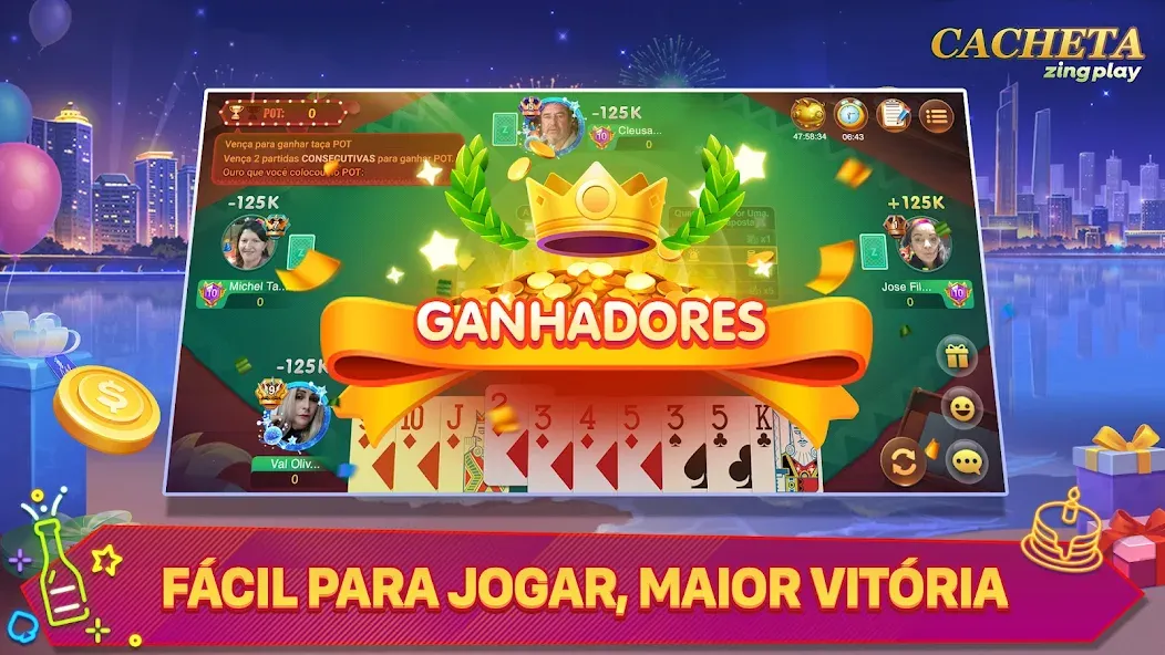 Cacheta - Pife - Jogo online (Кашета) МОД/Взлом [Меню, Бесконечные монеты и Открытые уровни] Screenshot 4