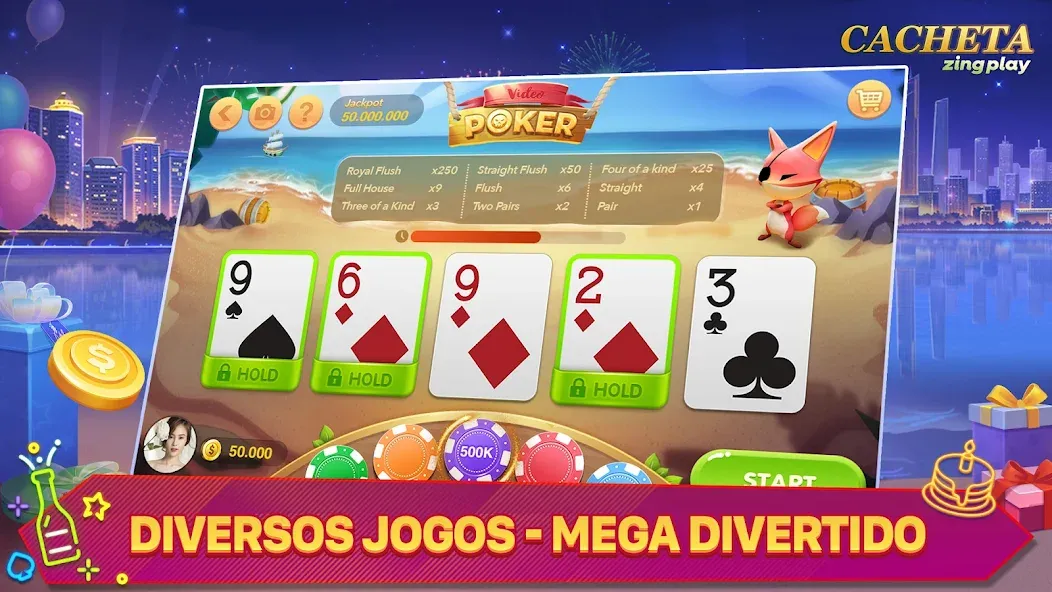 Cacheta - Pife - Jogo online (Кашета) МОД/Взлом [Меню, Бесконечные монеты и Открытые уровни] Screenshot 5