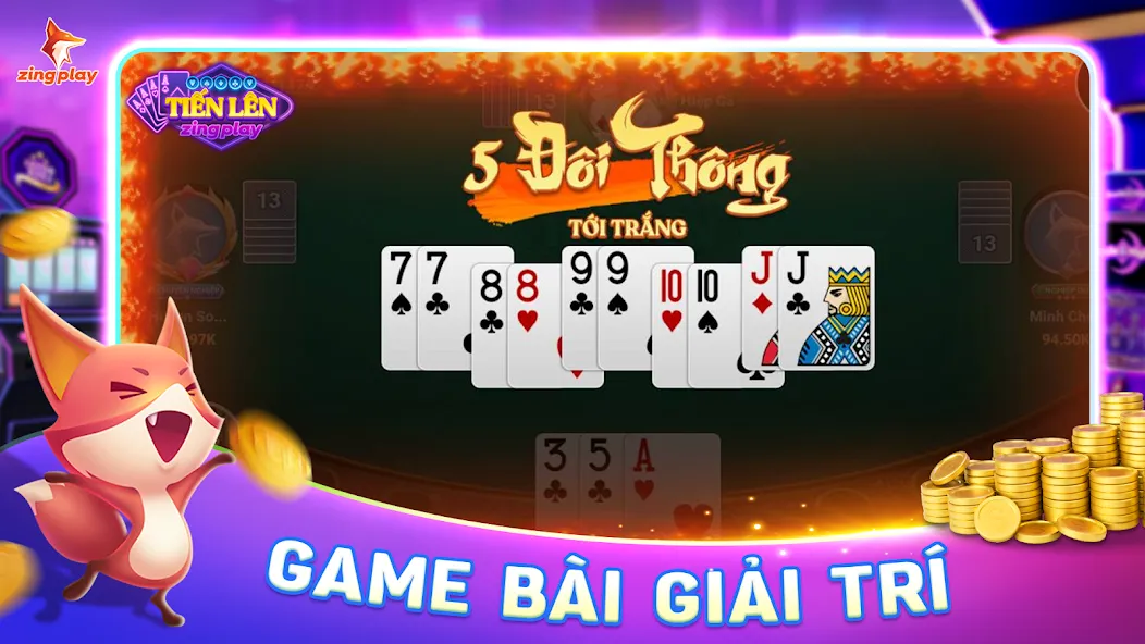 ZingPlay - Game bài - Tien Len (Зингплей) МОД/Взлом [Все открыто, Дополнительные деньги и Меню MOD] Screenshot 2