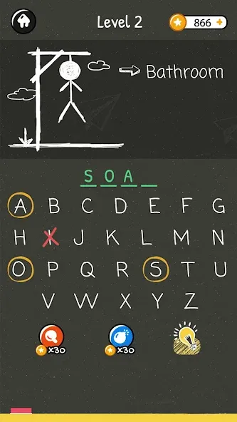 Hangman Words:Two Player Games МОД/Взлом [Бесконечные деньги, Монеты и Мега MOD] Screenshot 3