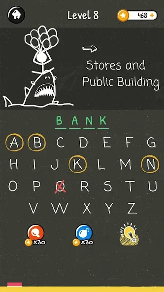 Hangman Words:Two Player Games МОД/Взлом [Бесконечные деньги, Монеты и Мега MOD] Screenshot 4