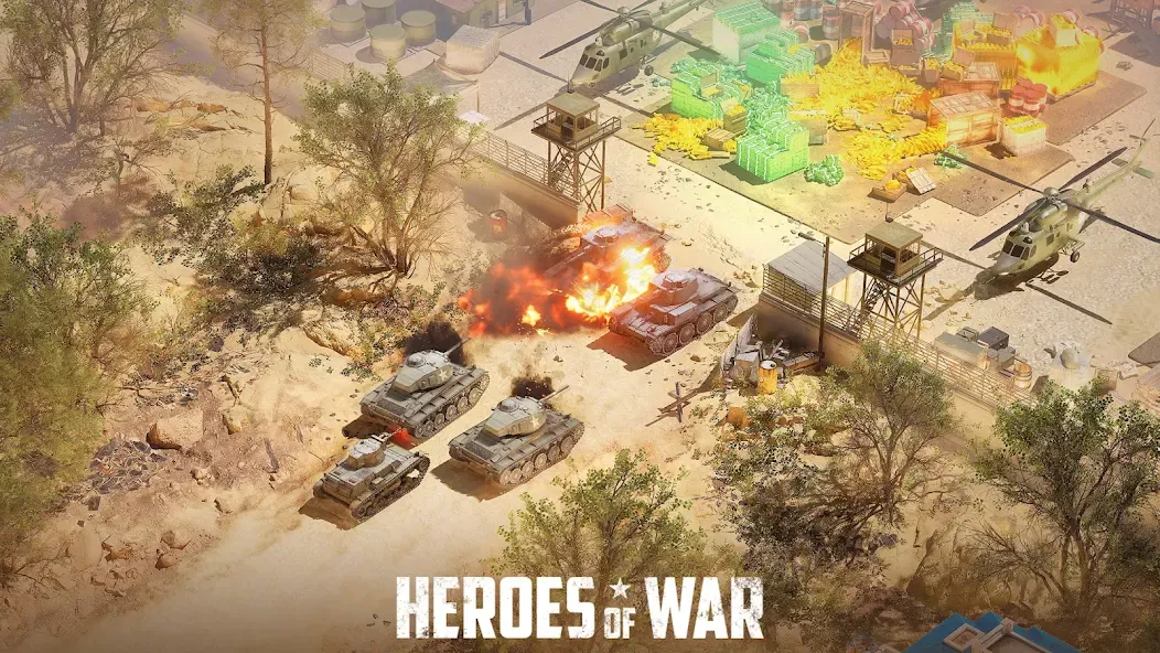 Heroes of War: Idle army game (Герои войны) МОД/Взлом [Бесконечные деньги, Монеты и Мега MOD] Screenshot 2