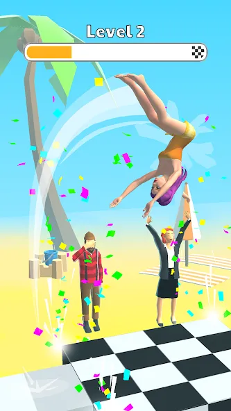 Human Flip: Jump Master Game (Хуман Флип) МОД/Взлом [Много монет, Открытые уровни и Мега MOD] Screenshot 2