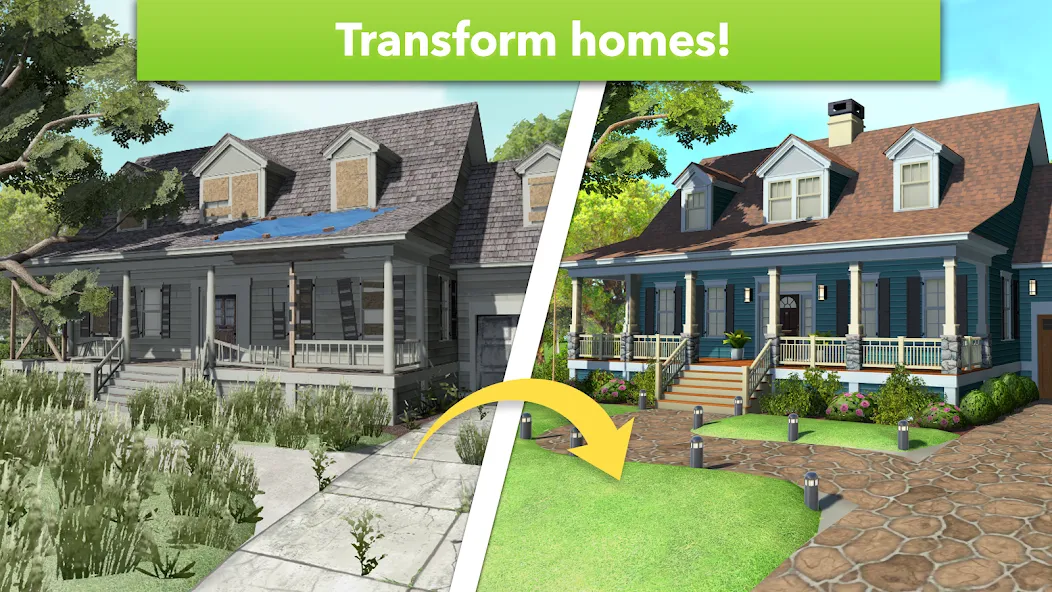 Home Design Makeover (Хоум Дизайн Мейковер) МОД/Взлом [Все открыто, Дополнительные деньги и Меню MOD] Screenshot 2