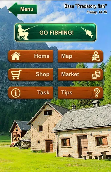 Fishing Baron - fishing game МОД/Взлом [Меню, Бесконечные монеты и Открытые уровни] Screenshot 1