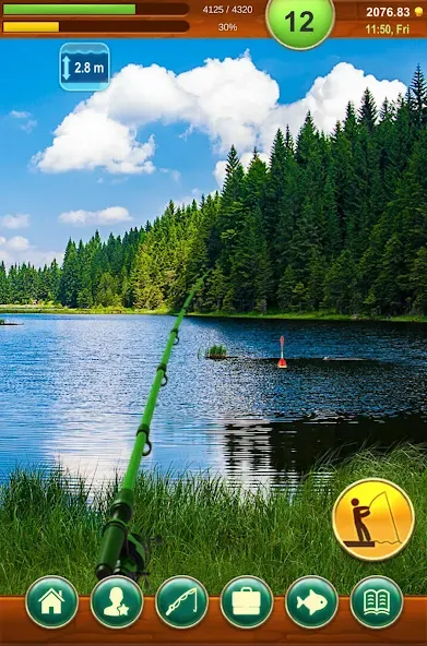 Fishing Baron - fishing game МОД/Взлом [Меню, Бесконечные монеты и Открытые уровни] Screenshot 2