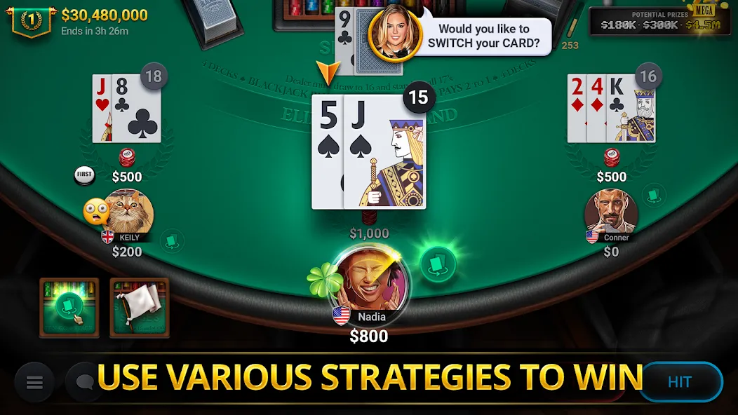 Blackjack Championship (Блэкджек Чемпионат) МОД/Взлом [Меню, Бесконечные монеты и Открытые уровни] Screenshot 3
