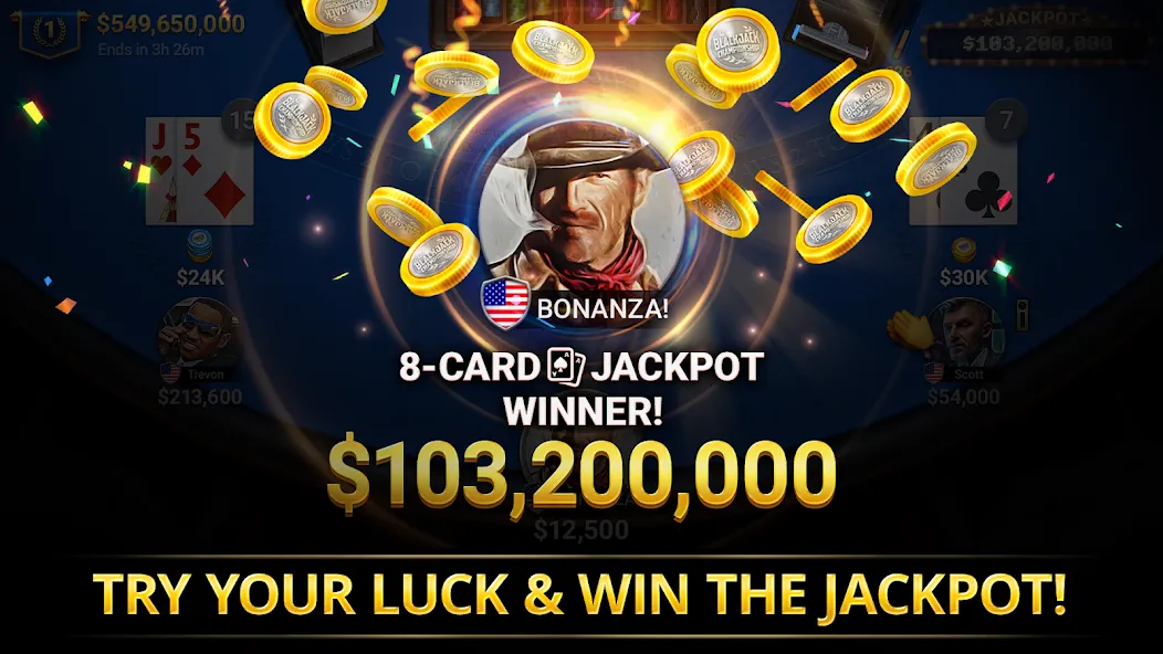 Blackjack Championship (Блэкджек Чемпионат) МОД/Взлом [Меню, Бесконечные монеты и Открытые уровни] Screenshot 4