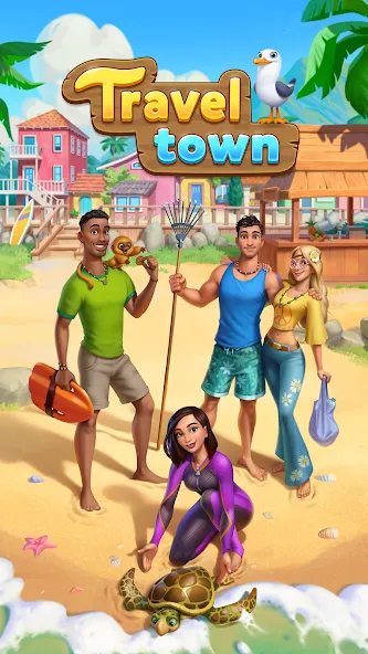 Travel Town - Merge Adventure (Трэвел Таун) МОД/Взлом [Меню, Бесконечные монеты и Открытые уровни] Screenshot 5