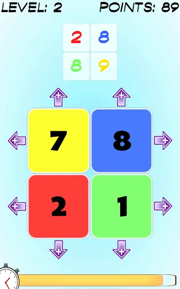 Squademath - numbers challenge (Скуадематх) МОД/Взлом [Меню, Бесконечные монеты и Открытые уровни] Screenshot 1