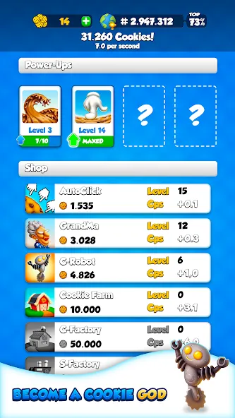 Cookie Clickers™ (Куки Кликеры) МОД/Взлом [Много монет, Открытые уровни и Мега MOD] Screenshot 3