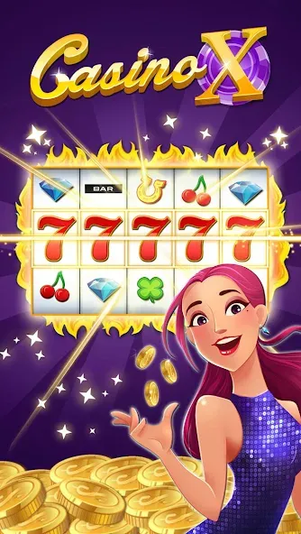 Casino X (Казино Икс) МОД/Взлом [Бесконечные деньги, Монеты и Мега MOD] Screenshot 1