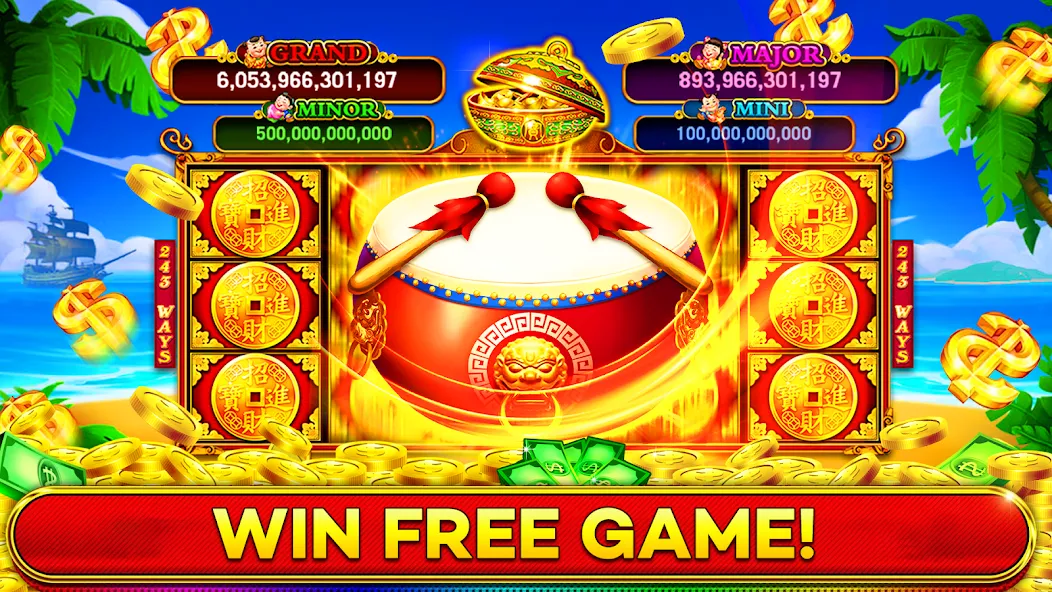 Jackpot Boom Casino Slot Games (Джекпот Бум Казино Игры на Слотмашинах) МОД/Взлом [Много монет, Открытые уровни и Мега MOD] Screenshot 1