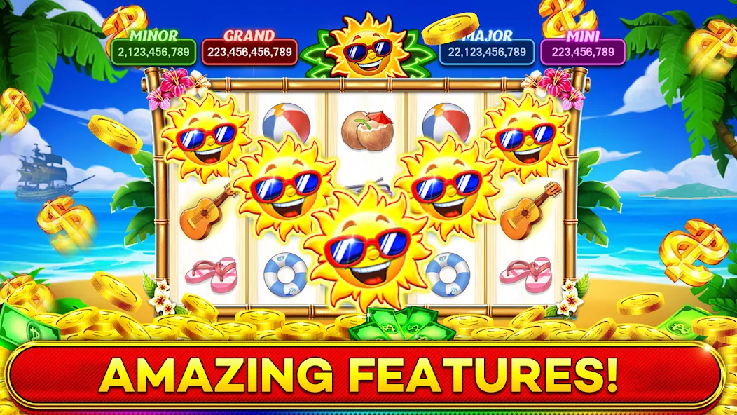 Jackpot Boom Casino Slot Games (Джекпот Бум Казино Игры на Слотмашинах) МОД/Взлом [Много монет, Открытые уровни и Мега MOD] Screenshot 4