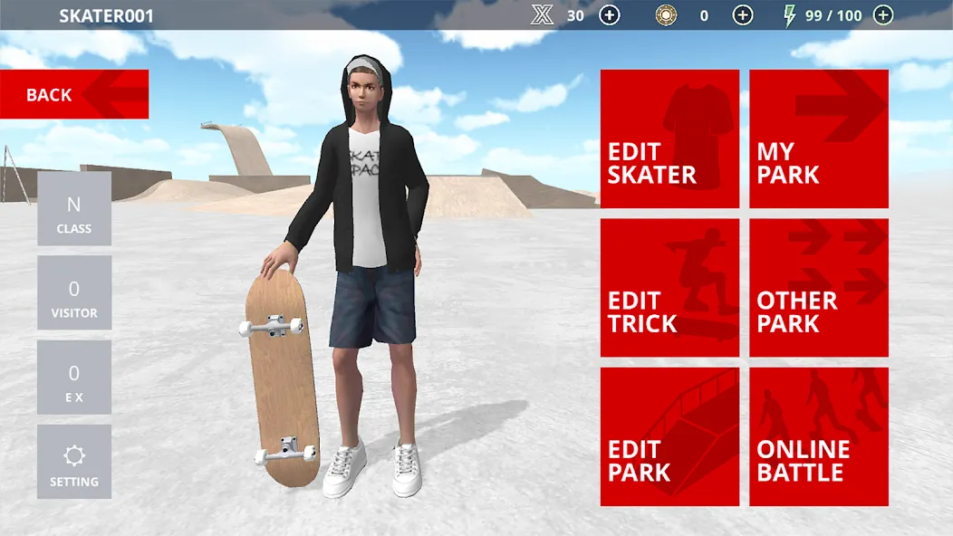 Skate Space (Скейт Спейс) МОД/Взлом [Деньги, Монеты и Меню MOD] Screenshot 5