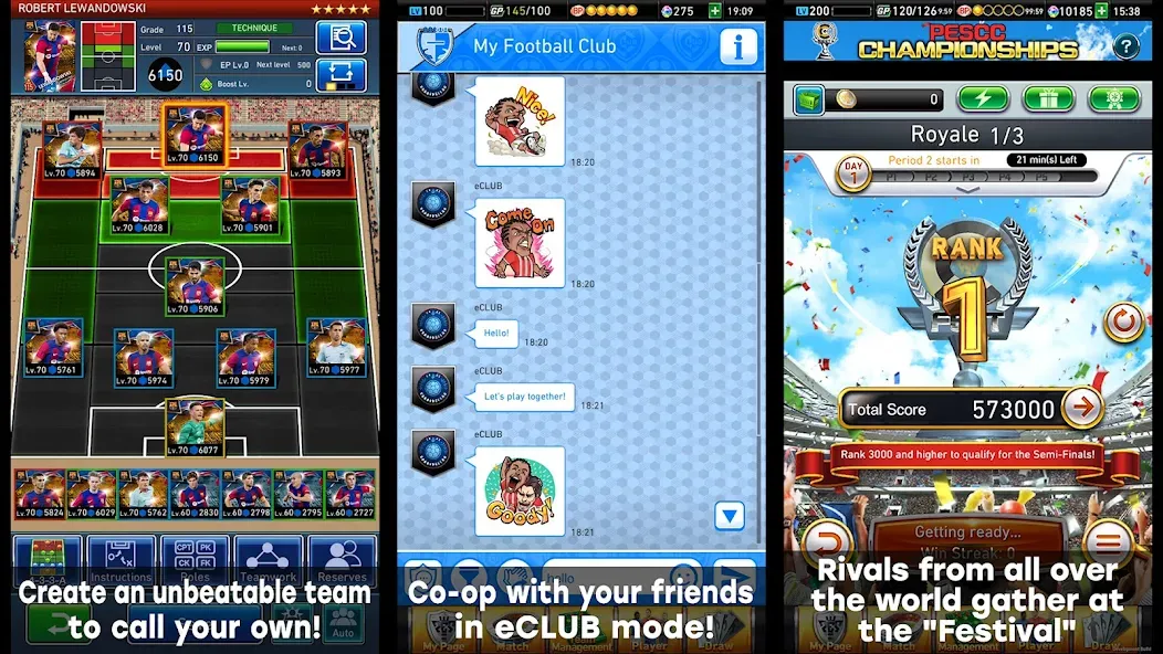 eFootball™  CHAMPION SQUADS (Игровой режим настоящего футбола  Чемпионские команды) МОД/Взлом [Много денег, Монет и Все открыто] Screenshot 3