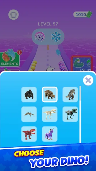 Dino Evolution Run 3D (Дино Эволюция Ран 3Д) МОД/Взлом [Все открыто, Дополнительные деньги и Меню MOD] Screenshot 4