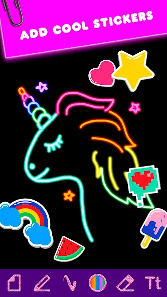 Drawing Game for girls МОД/Взлом [Деньги, Монеты и Меню MOD] Screenshot 2