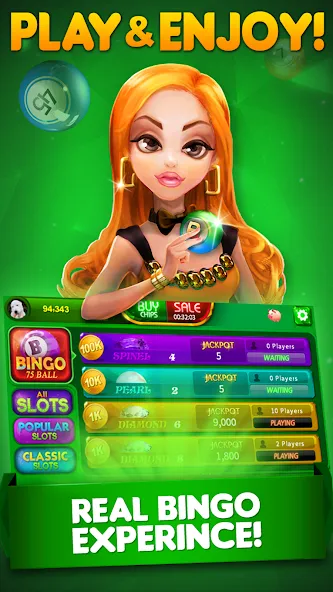 Bingo City 75 : Bingo & Slots (Бинго Сити 75) МОД/Взлом [Бесконечные деньги, Монеты и Мега MOD] Screenshot 1