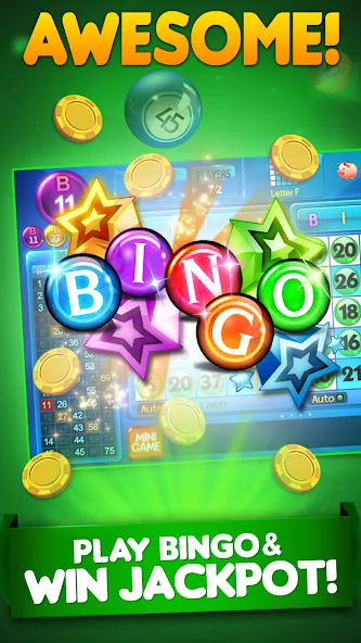 Bingo City 75 : Bingo & Slots (Бинго Сити 75) МОД/Взлом [Бесконечные деньги, Монеты и Мега MOD] Screenshot 3