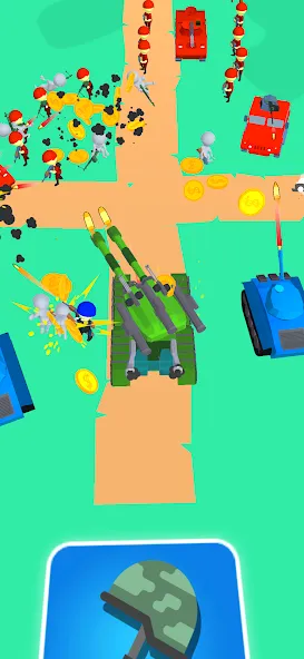 Tank Commander: Army Survival (Танк Коммандер) МОД/Взлом [Деньги, Монеты и Меню MOD] Screenshot 1
